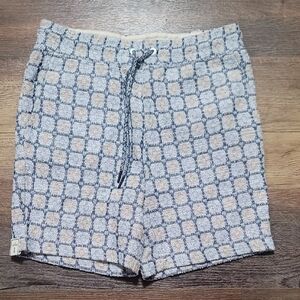 Rowm Stylish Men's Patterned Shorts in Gray and Tan